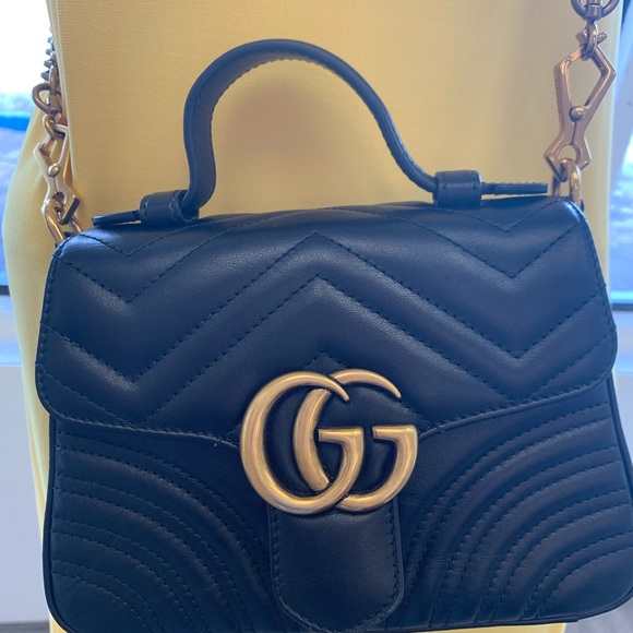 Gucci Marmont mini top handle bag black - Picture 4 of 14